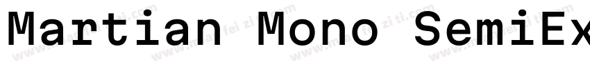 Martian Mono SemiExpanded Regular字体转换